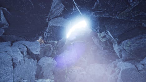 Luz-Del-Sol-Dentro-De-Una-Cueva-Misteriosa